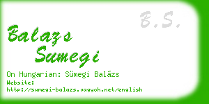 balazs sumegi business card